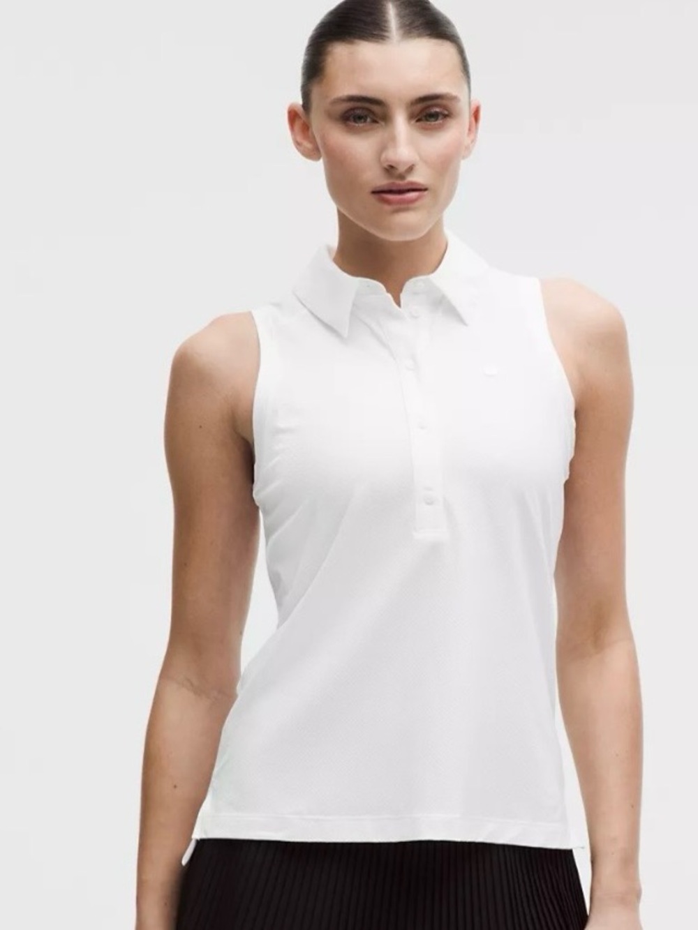 lululemon athletica. Quick-Dry Sleeveless Polo Shirt Straight Hem